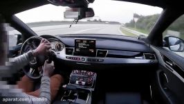 Audi A8L vs Motocyclist some fun on german autobahn onboard POV real life story