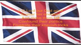 British Anthem God Save the Queen with lyrics