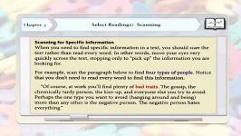 اسکن کردن یا Scanning ؛ فصل 3 دوره Select Readings