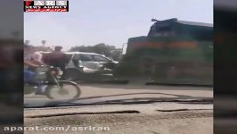 برخورد قطار خودرو در راه بند راه آهن اندیمشک