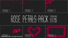 مجموعه ویدیوی موشن گرافیک گلبرگ های رز Rose Petals Pack