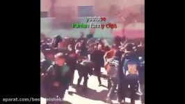 نشاط صبحگاهی همراه رقص شادی در مدرسه ایی در کرمانشاه