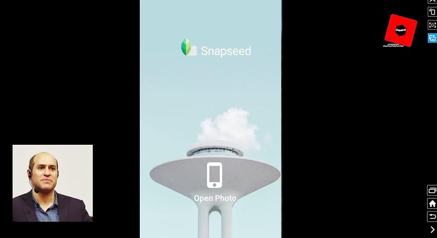 ساخت عکس نوشت اپلیکیشن snapseed موبایل