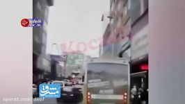 لحظه هولناک خودکشی جوانی ساختمان مرتفع