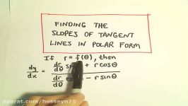 Slopes of Tangent Lines in Polar Form Ex 1