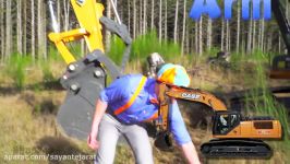 Learn about Diggers for Children with Blippi  Parts of an Excavator