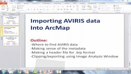 V11 Importing AVIRIS data into ArcMap