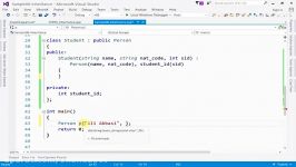 C++  جلسه پنجم بخش سوم  وراثت کلاسهای کارمند دانشجو فرد