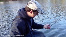 Pole Fishing In The Winter With Worm  Part One