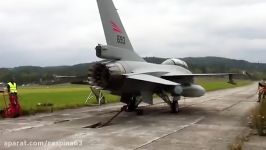 تست engine هواپیمای F 16 Full Afterburner