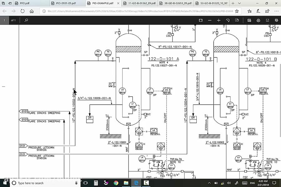 آموزش نقشه خوانی صنعتی PFD PID جلسه ششم