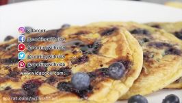 Blueberry Pancake Recipe  طرز تهیه پنکیک بلوبری