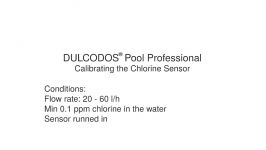 Metering System DULCODOS® Pool Professional Calibrating the chlorine sensor