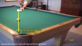 Pool and billiards bank shot drill for learning cut ang