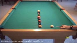 Pool line of balls drill for learning cue ball contro