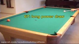 Pool and billiards power draw backspin screw 