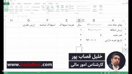 توابع مالی در اکسل ه. استهلاک نزولی مضاعف مدت معینDDB