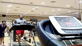 9000stopless treadmill exercise running over 17 km