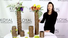 How to Create Centerpieces with Rustic Wood Vases  Natural Decor for Events by Koyal Wholesale