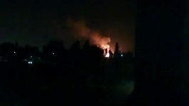 لحظه آتش سوزی در تیپ ۲۹۲ زرهی دزفول