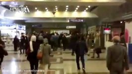 دف زنی رقص کردی در ایستگاه مرکزی متروی تهران