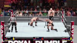 Brock Lesnar vs.The Rock vs Goldberg Triple Threat Match WWE 2K18 Gameplay