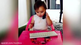 CUTE babies talking on the phone  Funny babies video pilation