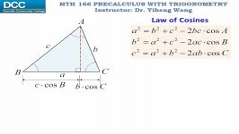 Precalculus with trigonometry Lecture 45 Law of Cosines