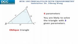 Precalculus with trigonometry Lecture 44 Law of Sines