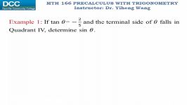 Precalculus with trigonometry Lecture 39 Evaluating trigonometry with constraint