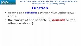 Precalculus with trigonometry Lecture 09 Functions introduction