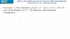 Precalculus with trigonometry Lecture 22 Synthetic division