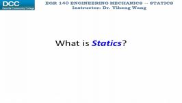 Statics Lecture 01 What is statics