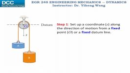 Dynamics Lecture 10 Absolute dependent motion analysis