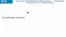 Dynamics Lecture 06 Particle kinematics Curvilinear motion rectangular ponents