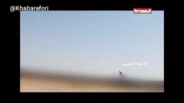 لحظه اصابت موشک زمین به هوای یمن به جنگنده متجاوز عربستان در استان صعده