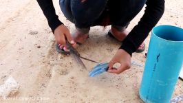 Smart Girl Make Fish Trap Using PVC And Plastic Bottle To Catch A Lot of Fish
