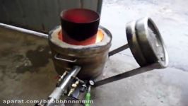 Cylinder head melted in mega crusible.wmv