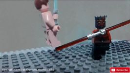 Lego Darth Maul vs Obi Wan Kenobi Lightsaber Fight The Phantom Menace Flat Br