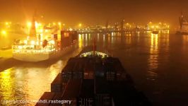 On board Container Ship Timelapse HD