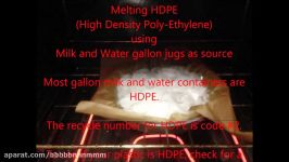 Melting HDPE Plastic High Density PolyEthylene Using Milk Containers as source plastic RECYCLE