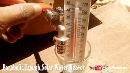 How to Make Solar Water Heater 100°C Using Parabolic Trough