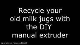 DIY manual plastic bottle extruder recycle milk jugs into filament test#1