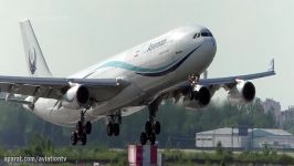 نخستین فرود A340 هواپیمایی آسمان در فرودگاه سن پترزبورگ