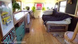 Young Man Builds Stunning School Bus Tiny House for Only 4500  Debt Free Mobile Home