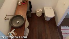 Tiny home cube bathroom + kitchen + closet for family of 3