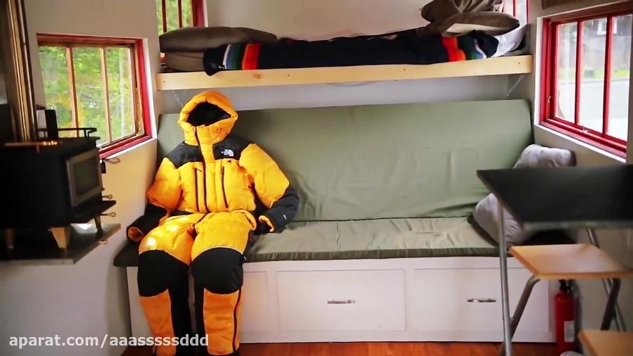 SNOWBOARD PRO Converts FIRETRUCK into TINY HOME to Live at Mt Bachelor