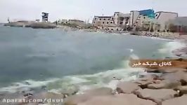 موج طوفان در دریاچه شورابیل اردبیل