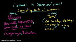 Commas in space and time