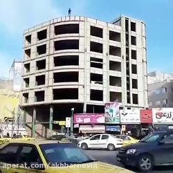 لحظه خودکشی پسر جوان ساختمان در اردبیل